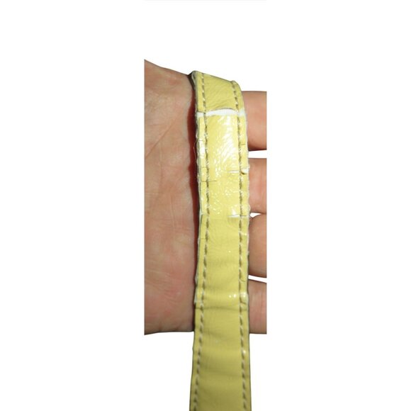 Coach 2012 Canvas & Leather Yellow Signature Demi Baguette Crossbody Hobo - Picture 9 of 11